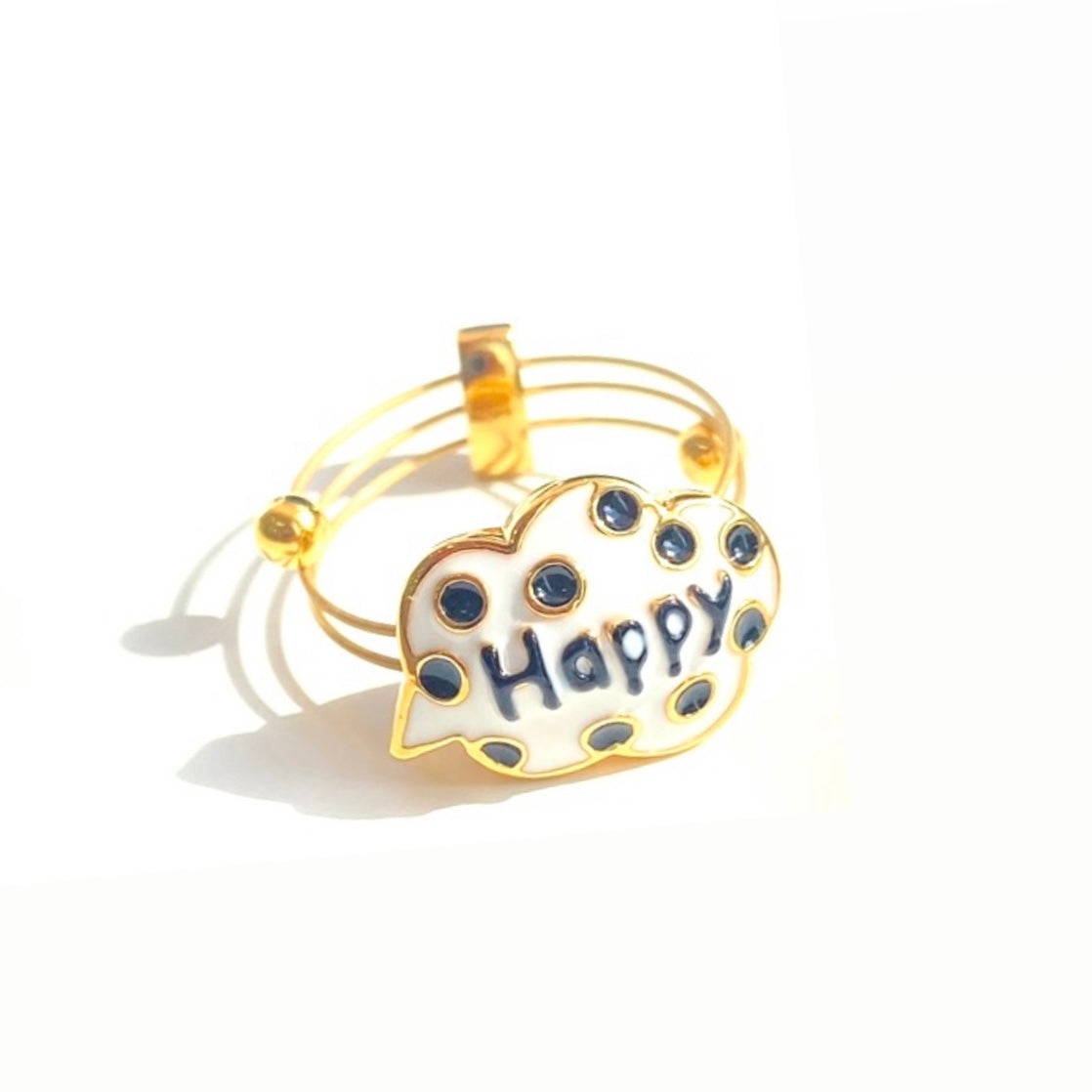 Happy YG White Ring