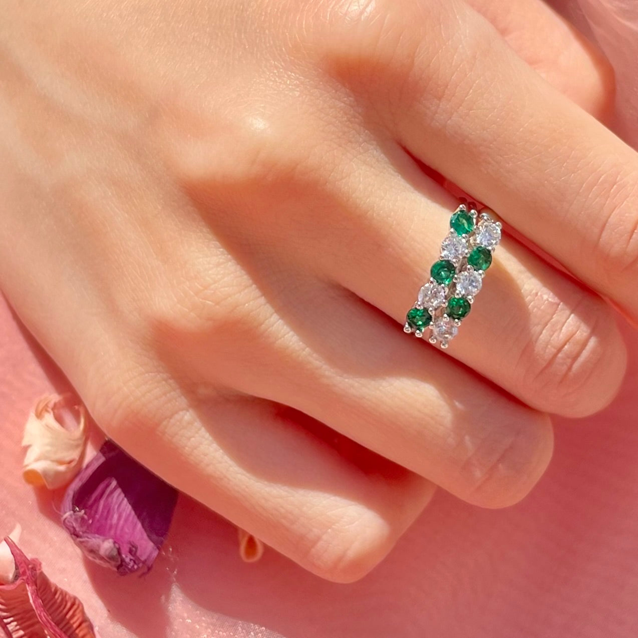 Ledouble RH Green CZ Ring