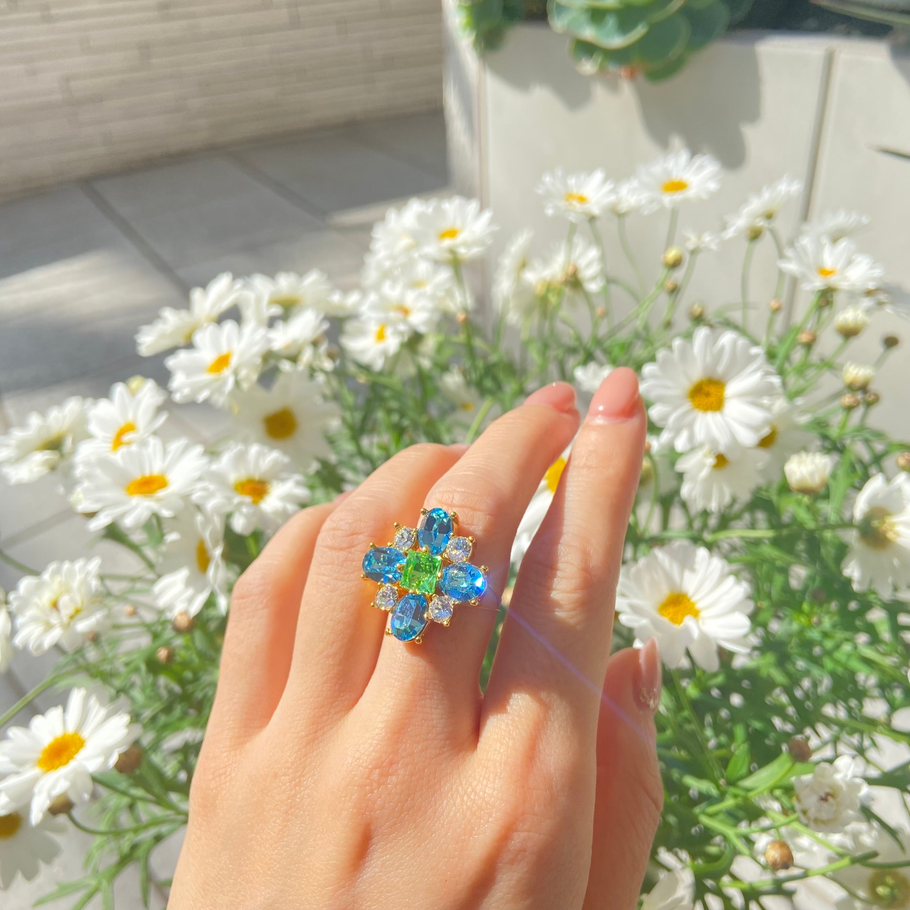 Victoria YG Aquamarine Ring