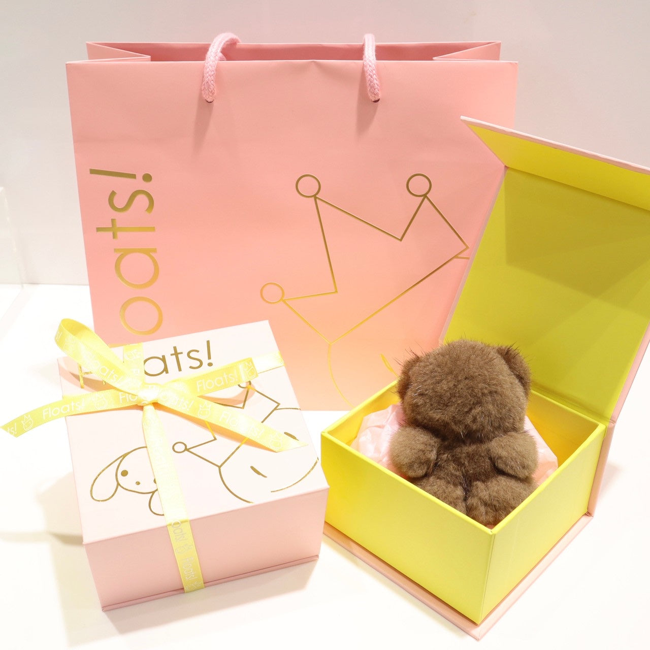 もふもふさんSS(8cm) ラビット ピーチヨーグルト バッグチャーム