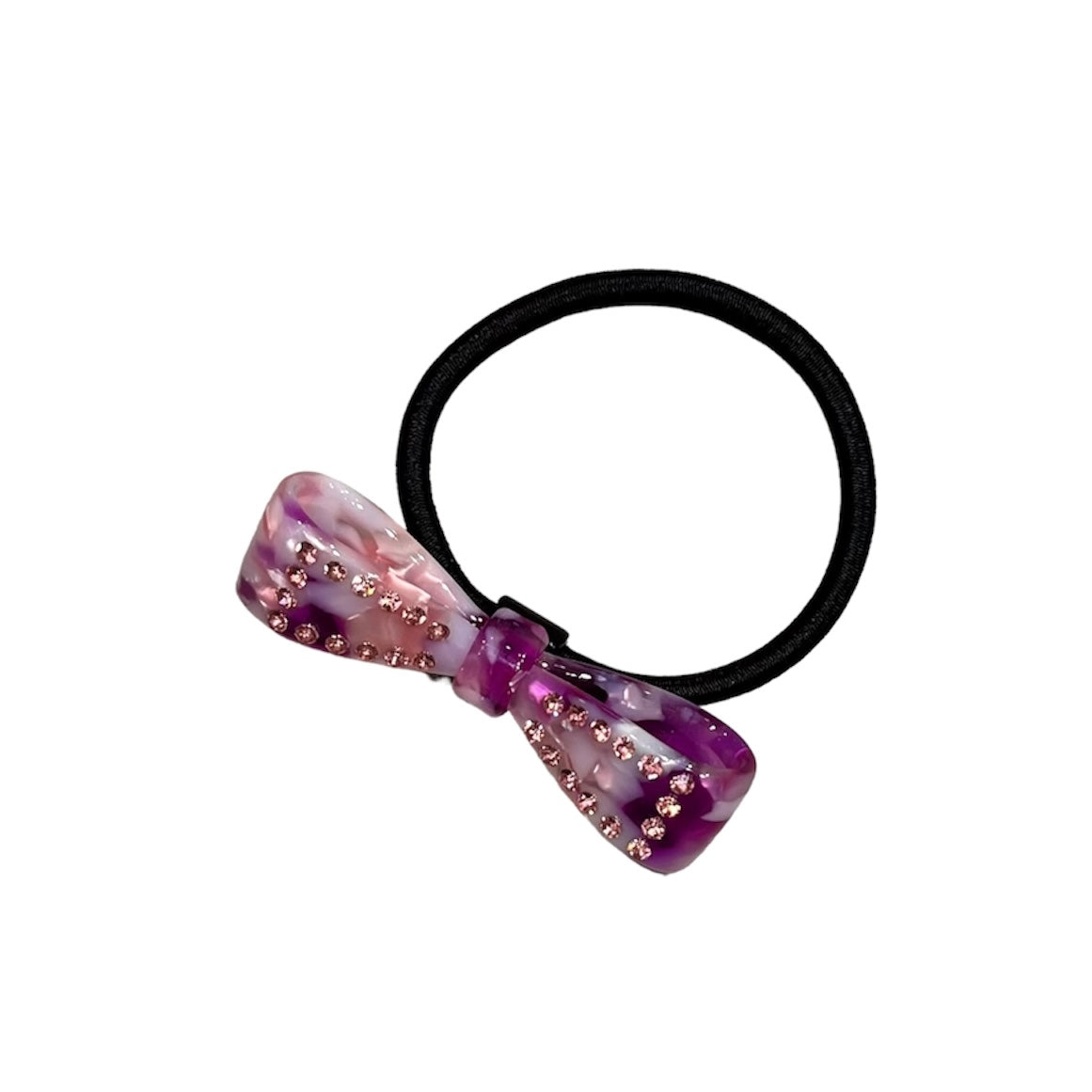 Ribbon hair rubber S / M purple mix