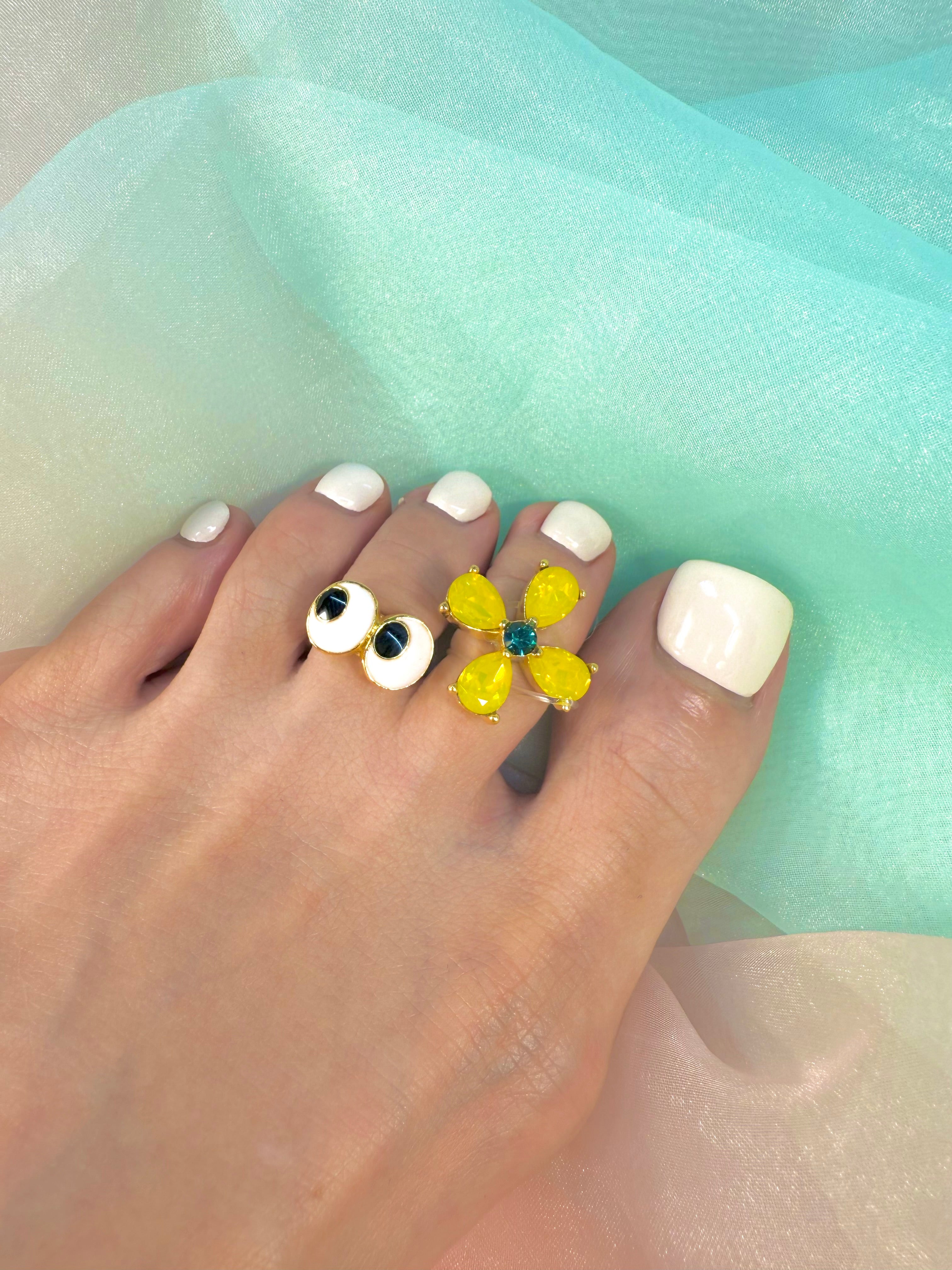 Fleur YG Yellow  Toe Ring 