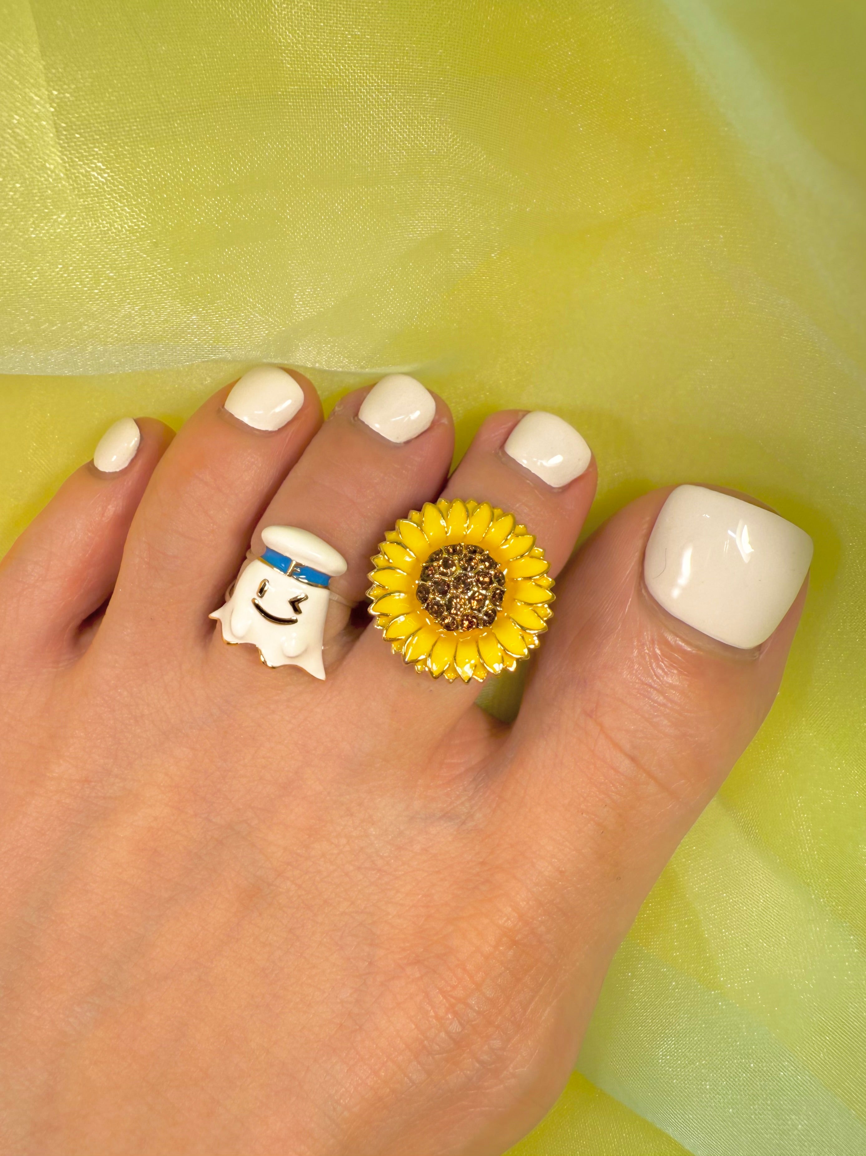 Sunflower YG Toe Ring 