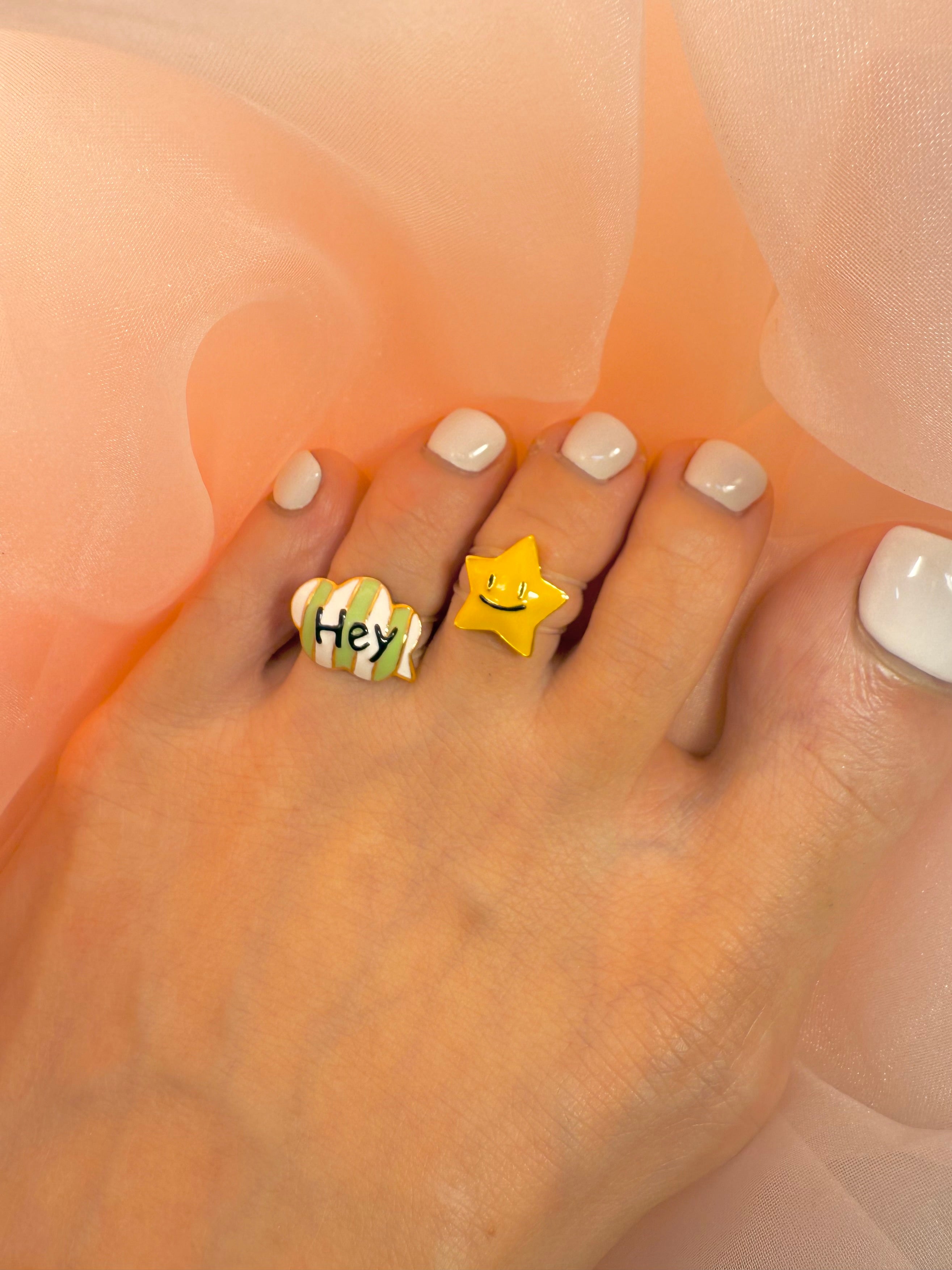 Etoile YG黄色 Toe Ring 