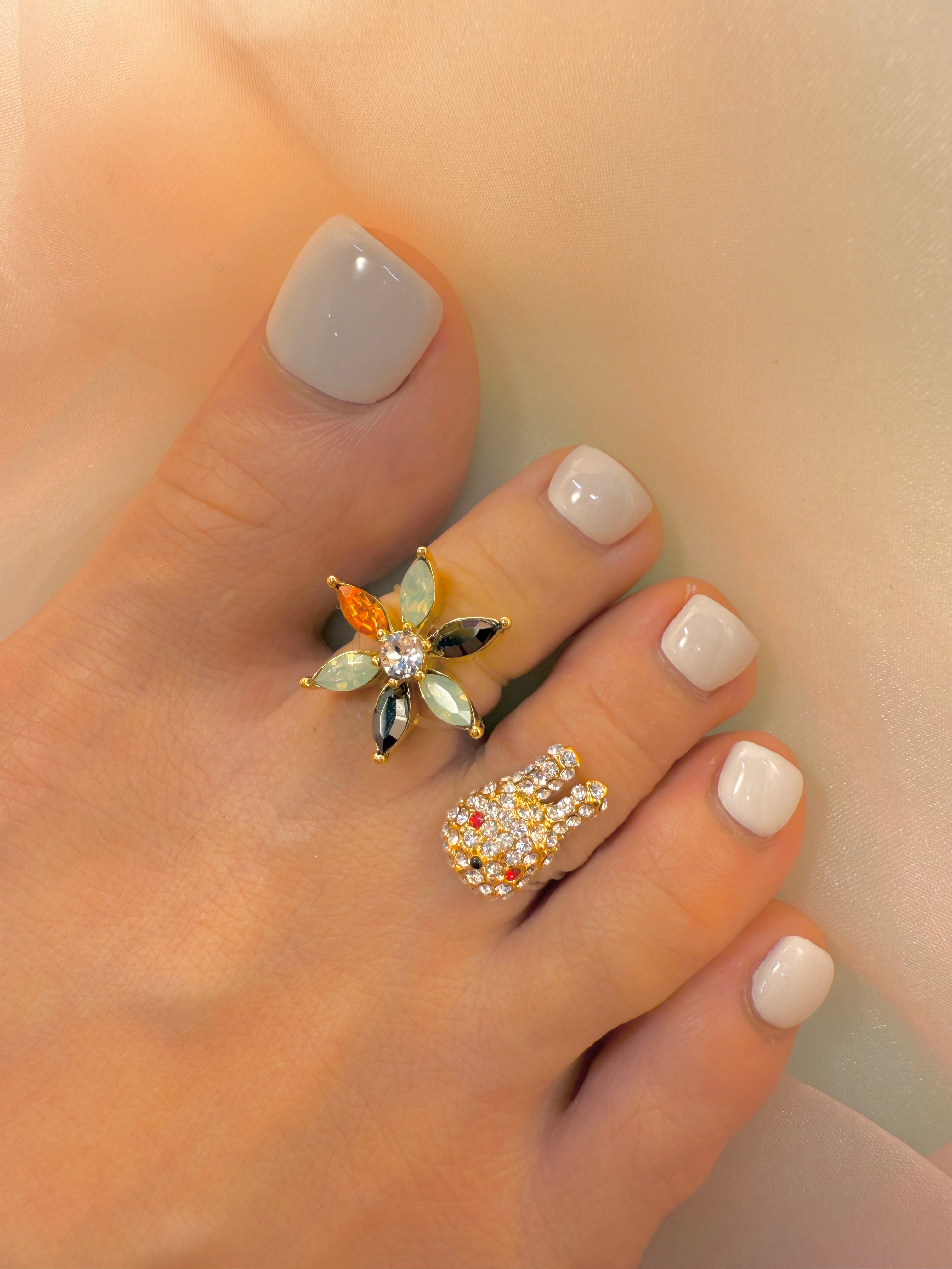 兔子yg水晶 Toe Ring 