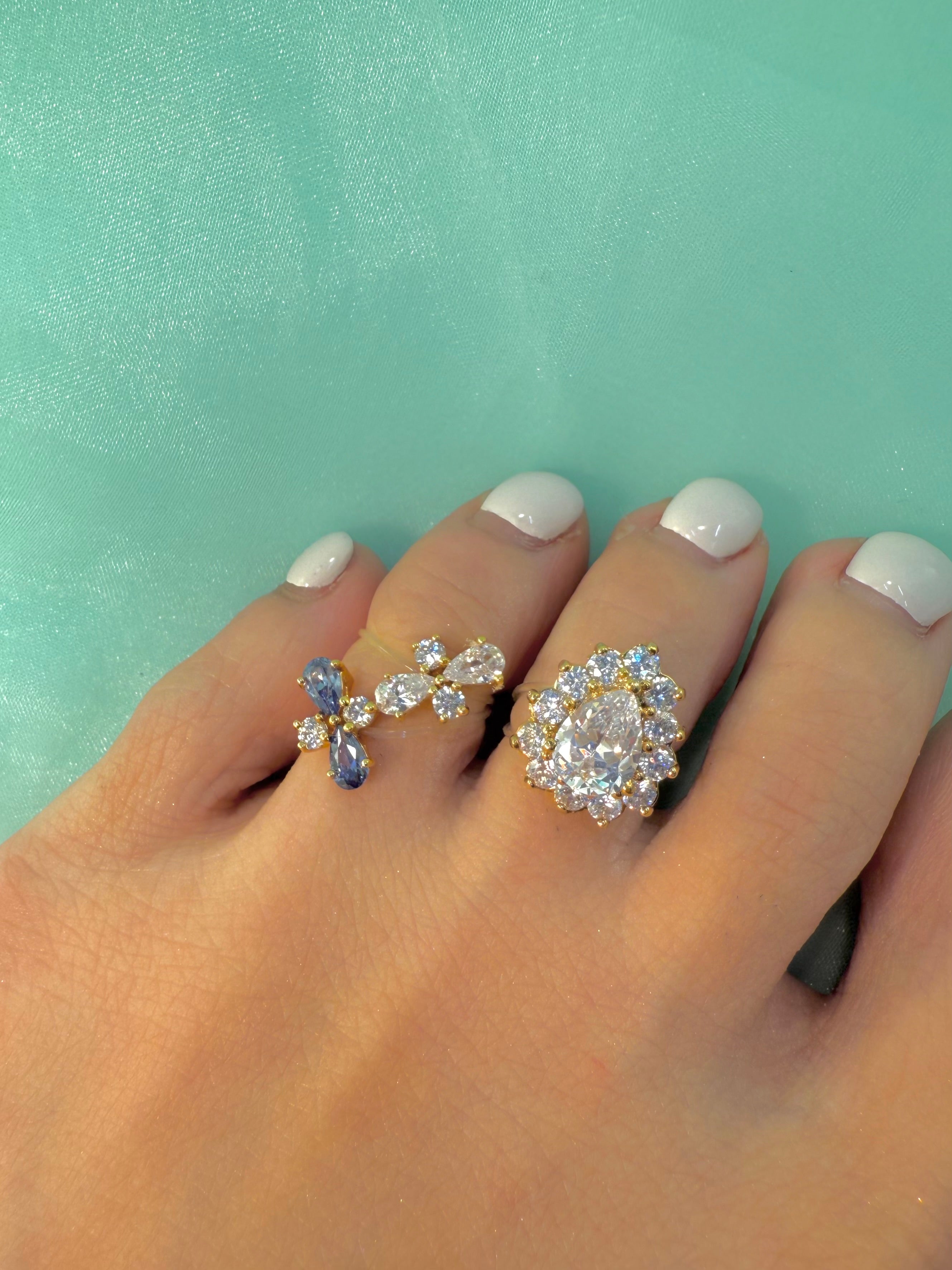 友好2 yg蓝色 Toe Ring 