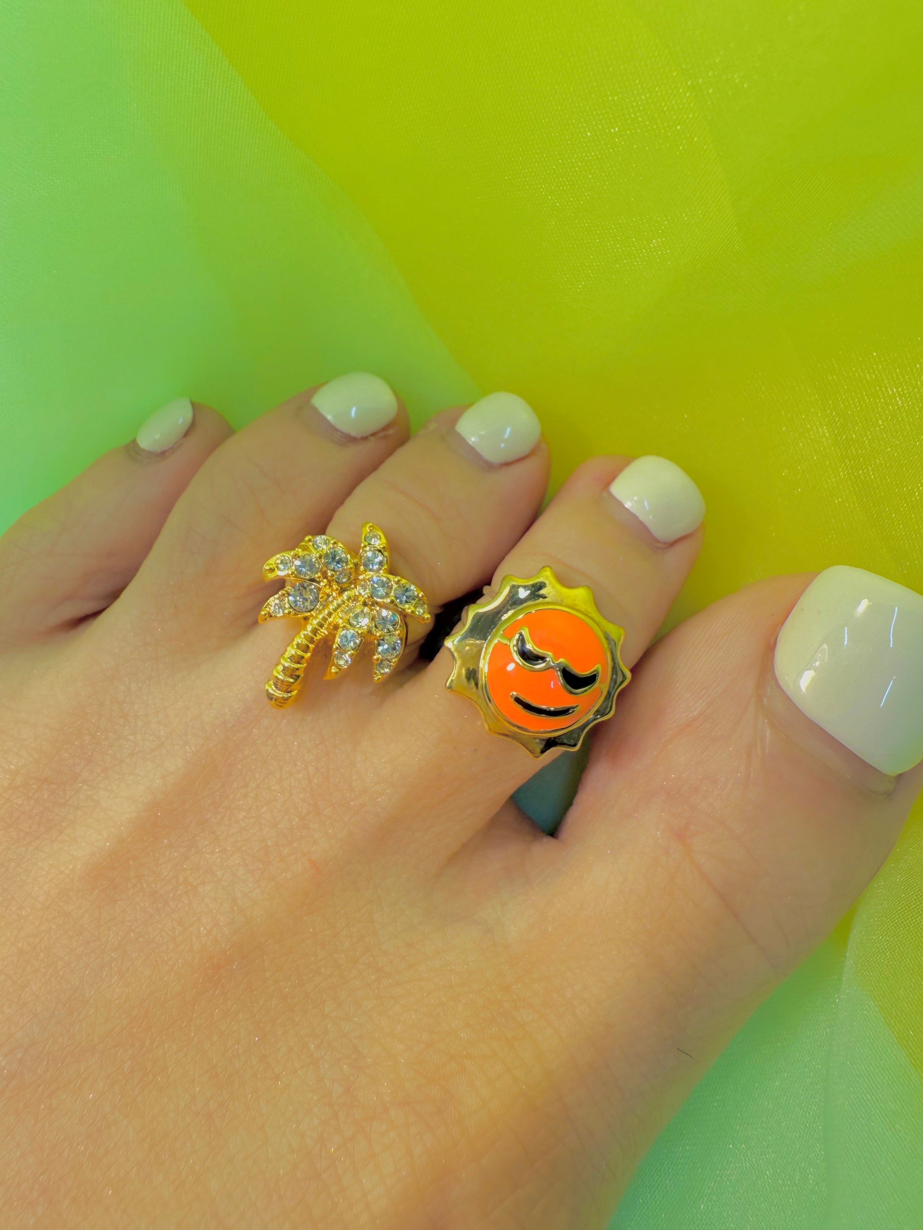 Cocotier 2 YG Toe Ring 
