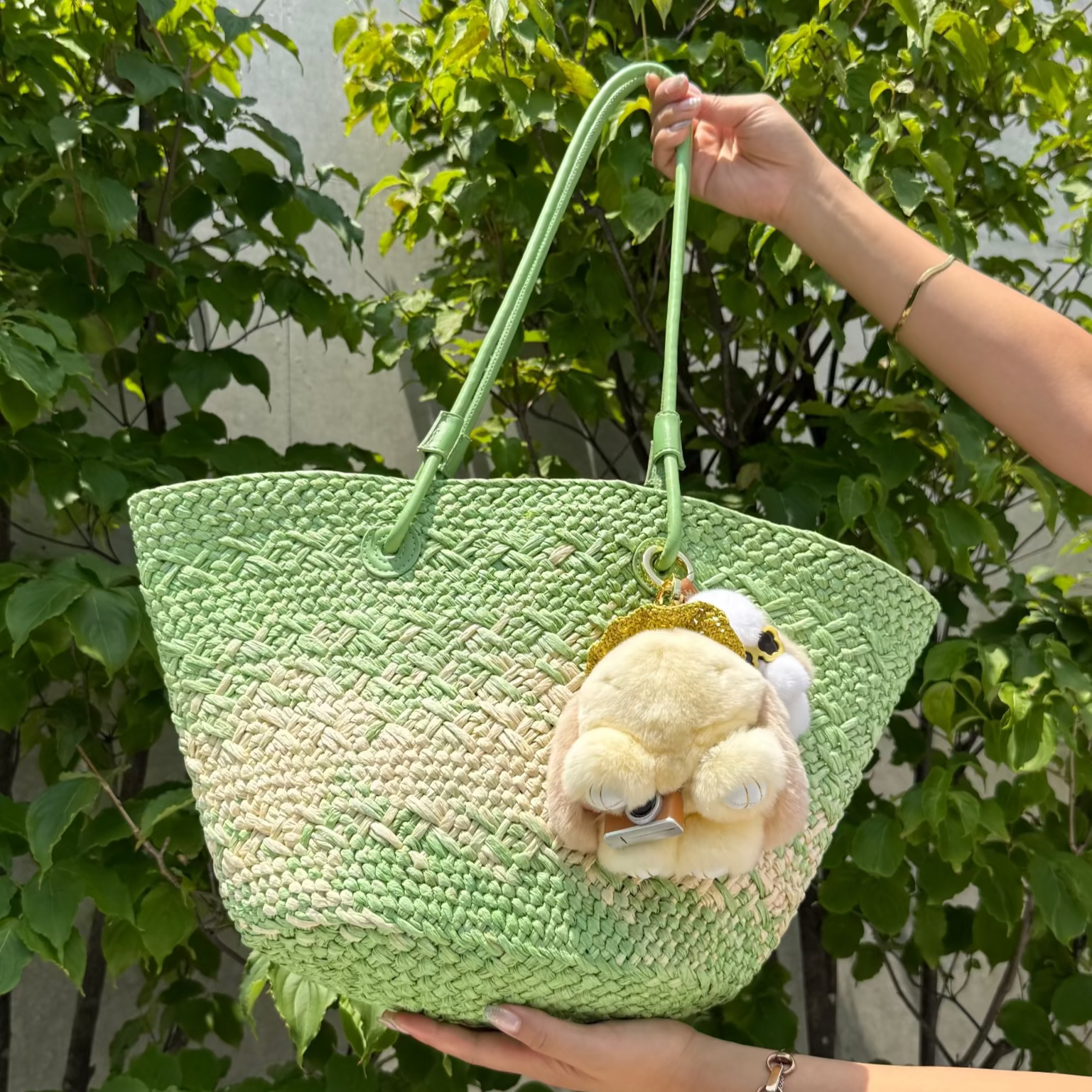 basket bag mint green