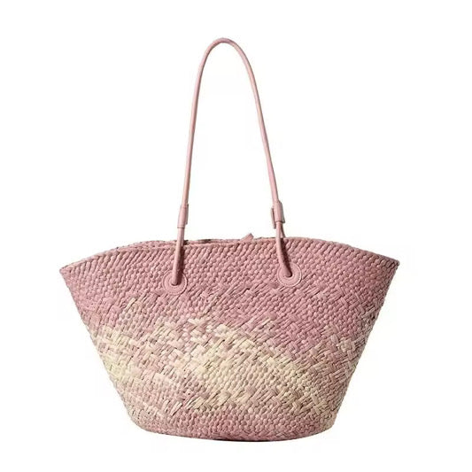 Baby pink basket bag
