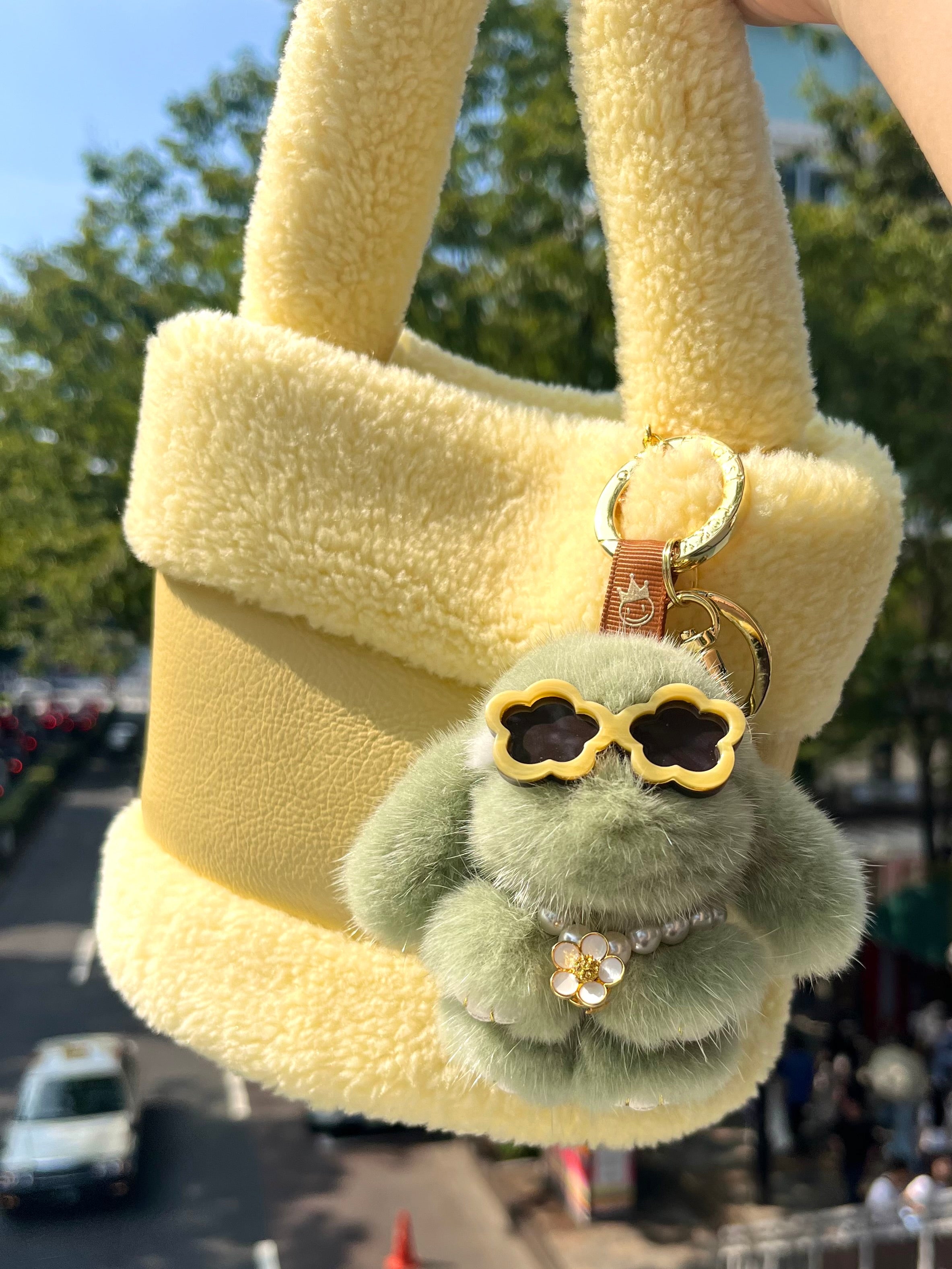 Mofumofu -san SS Rabbit Macha Bag Charm