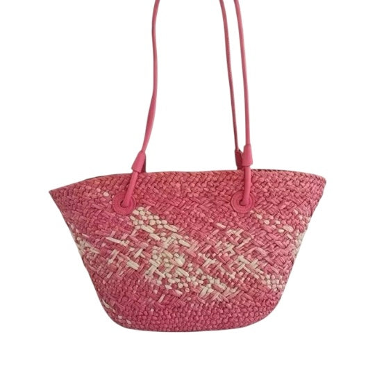 basket bag hot pink