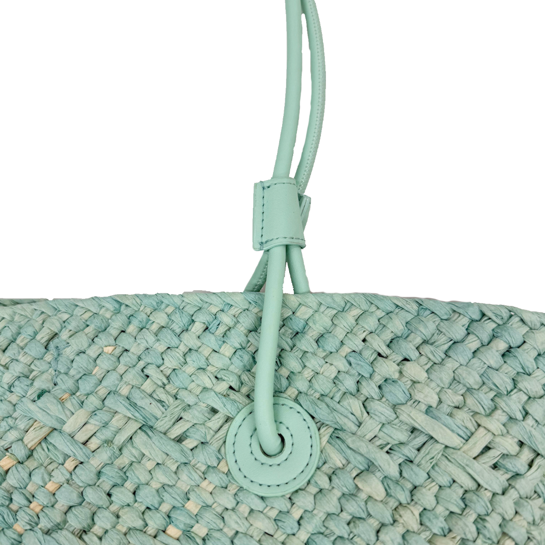 basket bag light blue