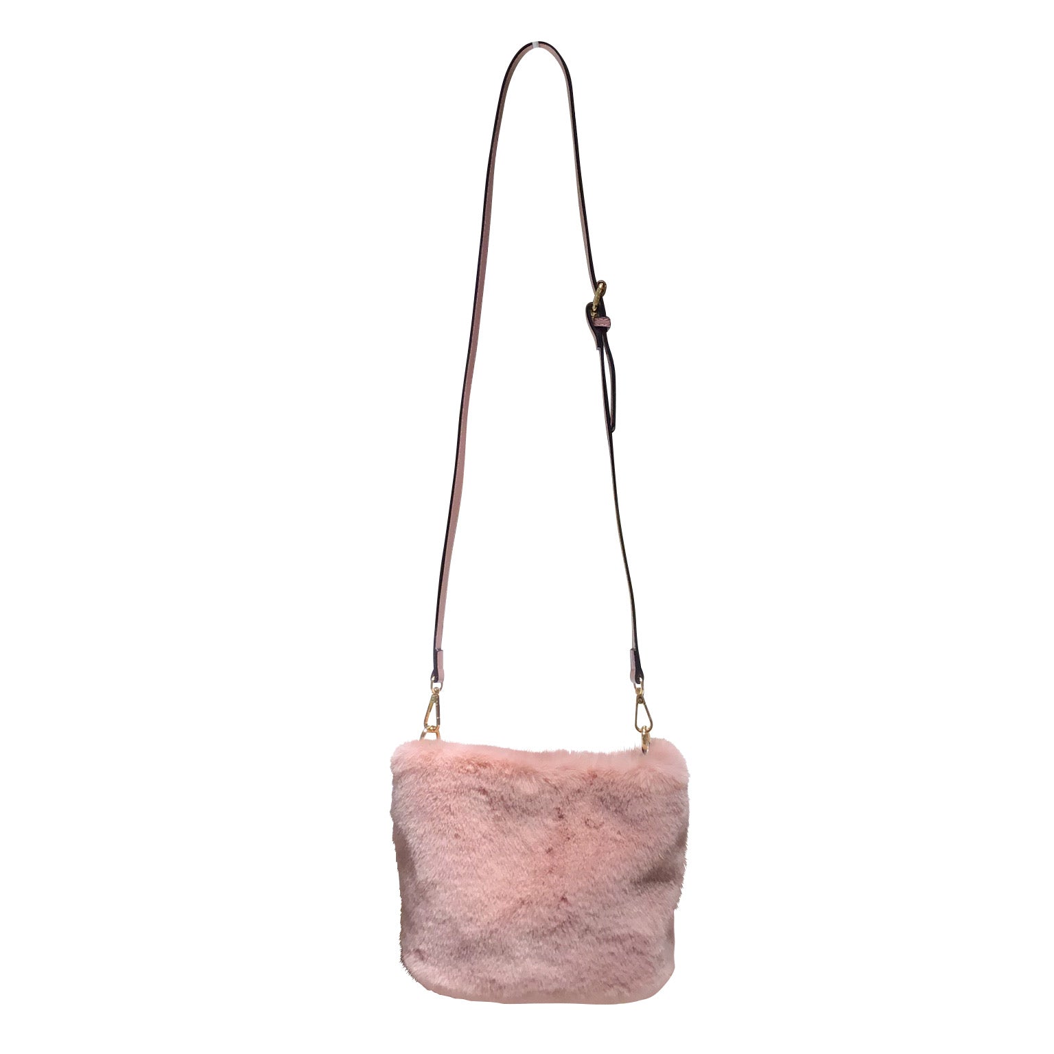 2WAY Eco Fur Handle Bag Pink