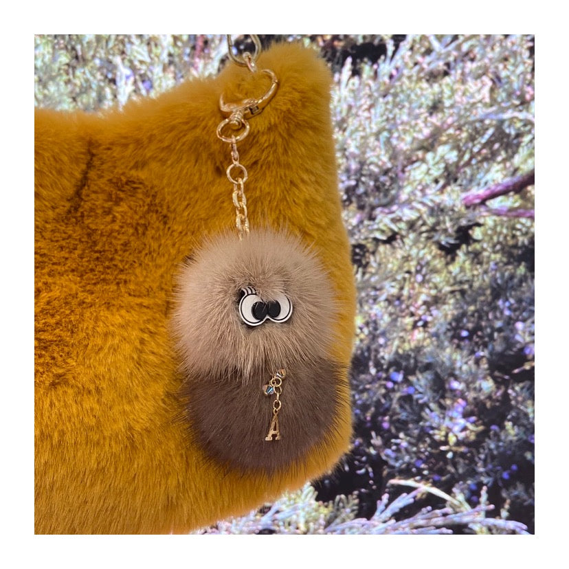 [Wholesale] 2WAY Eco Fur Handle Bag Yellow