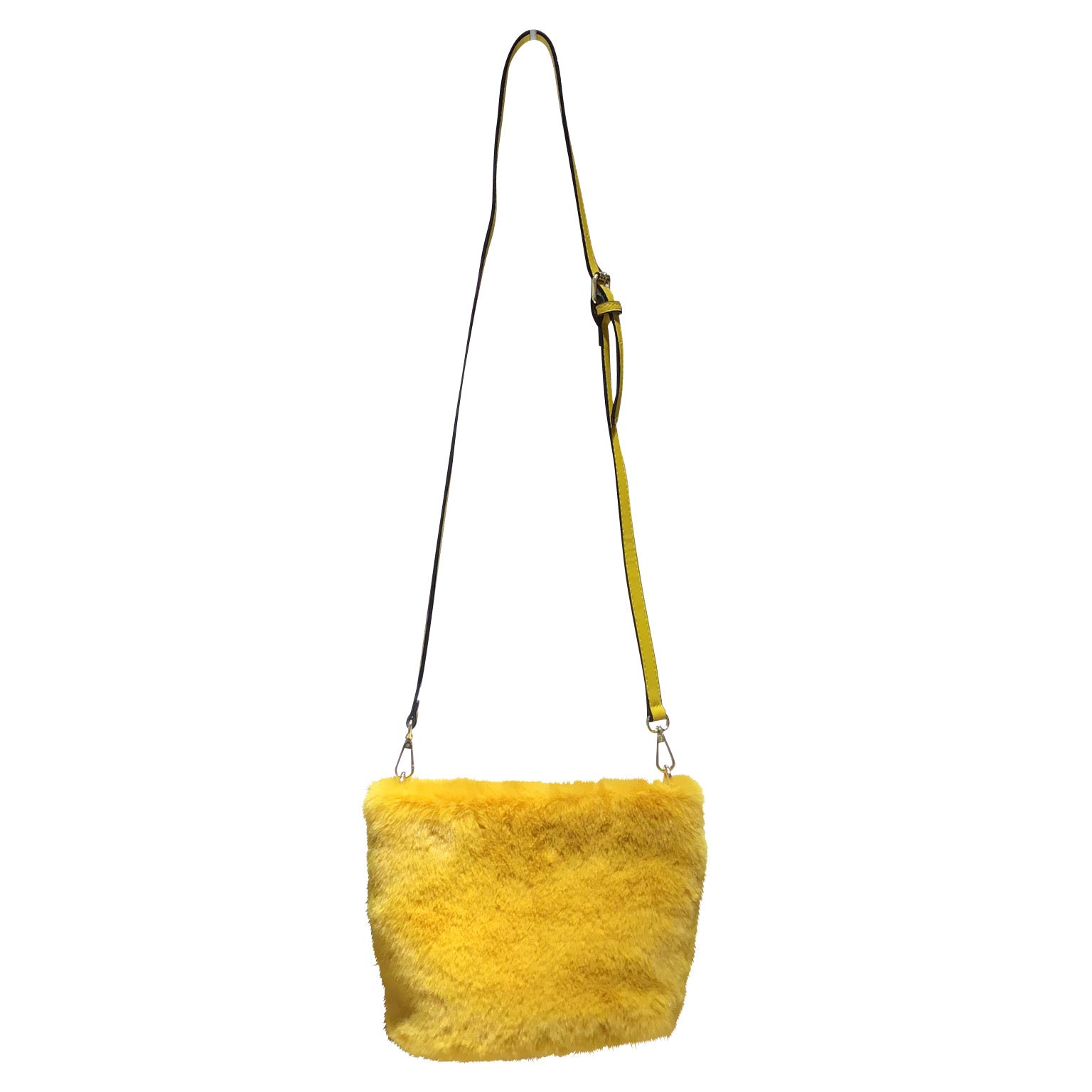 [Wholesale] 2WAY Eco Fur Handle Bag Yellow