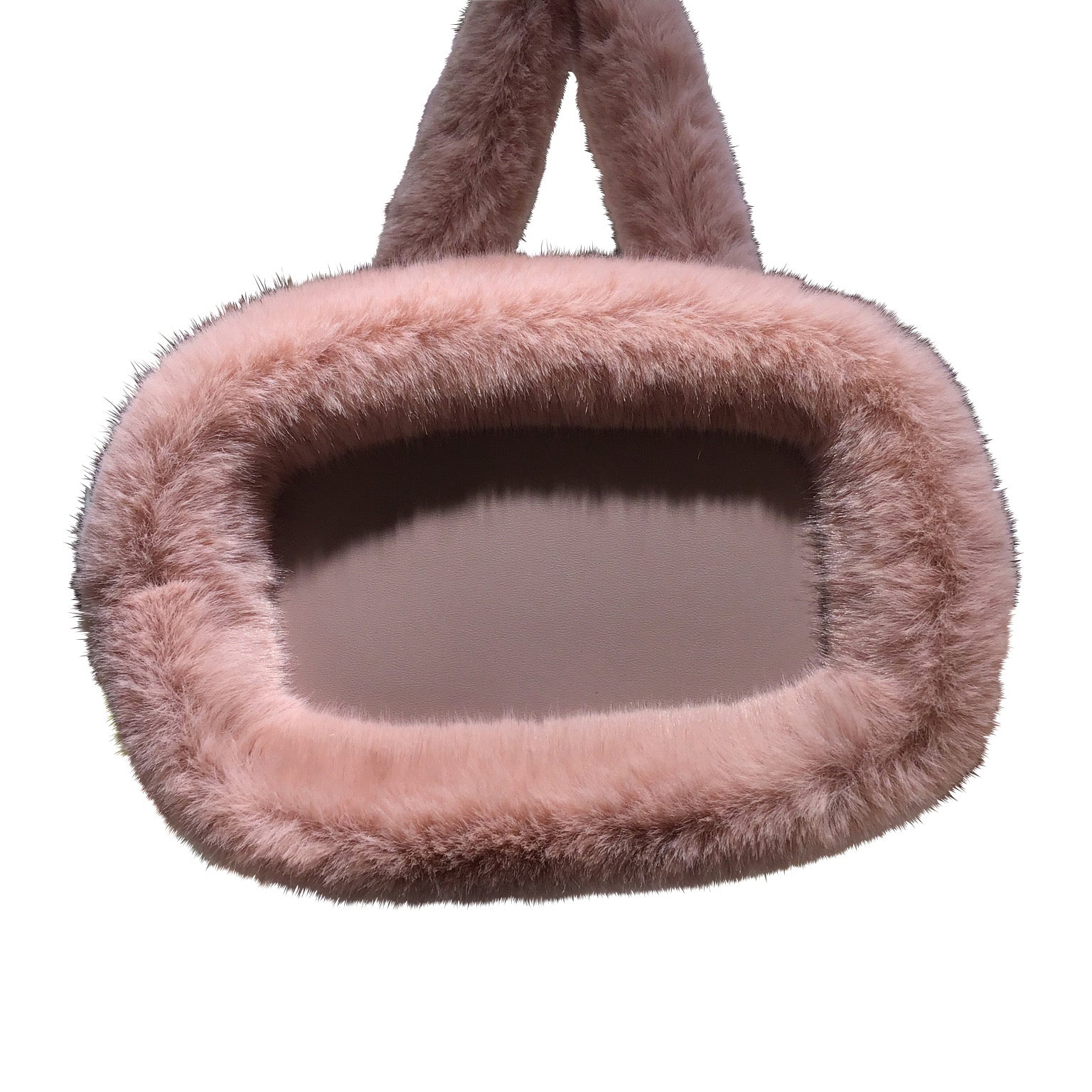 2WAY Eco Fur Handle Bag Pink