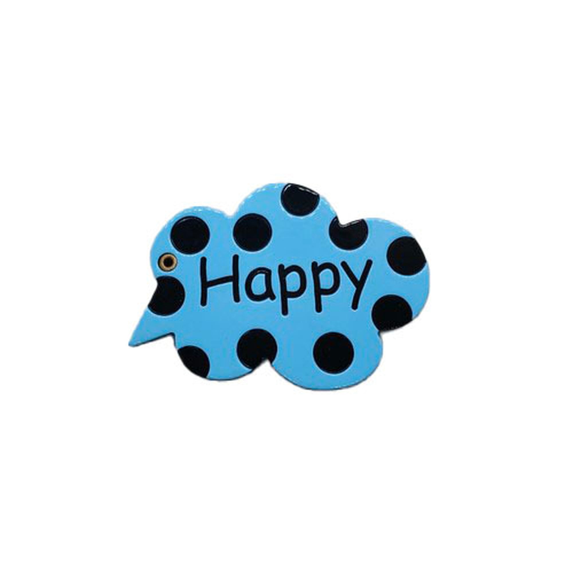 Compact mirror Happy blue