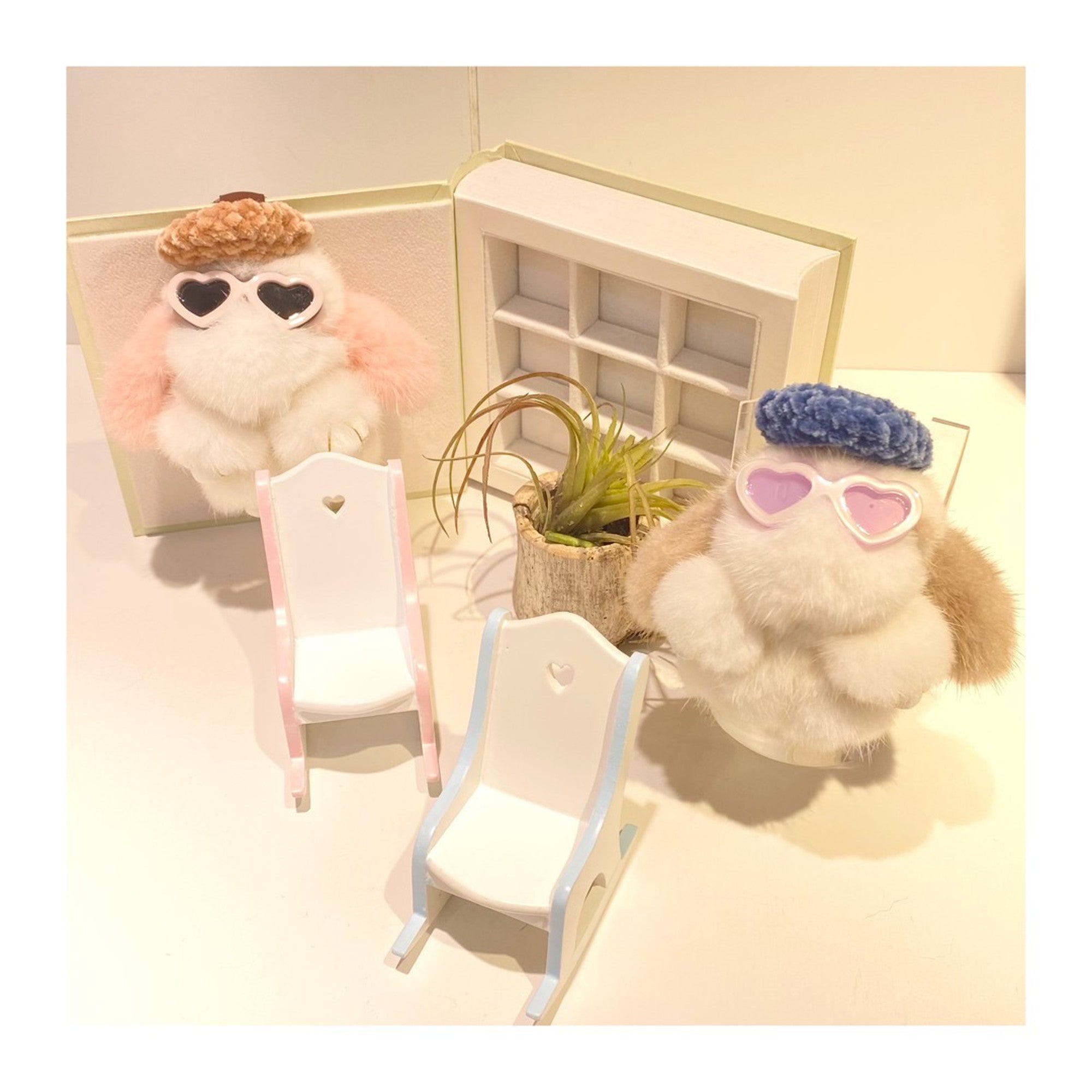 もふもふロッキングチェア ブルー